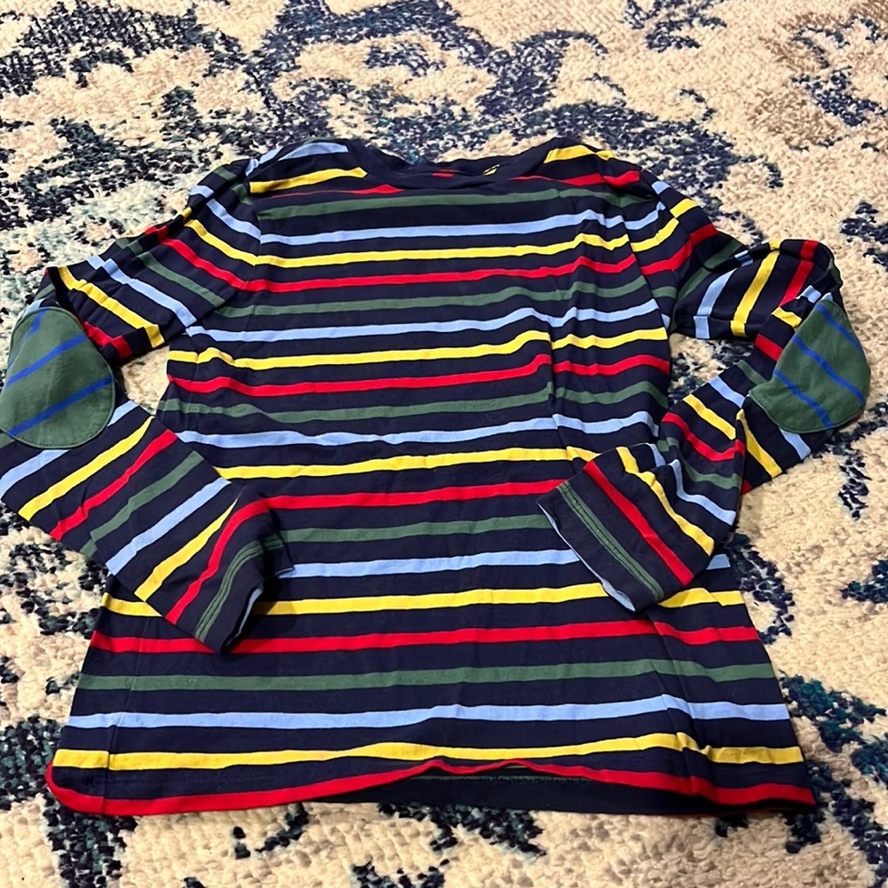 J-crew striped long sleeve tshirt size medium 8-9